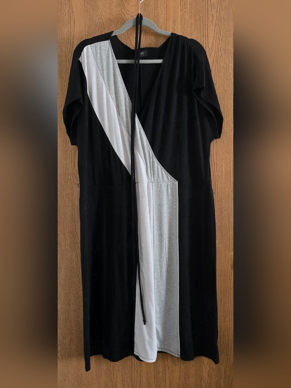 Black, Gray, & White Colorblock Women's Dress